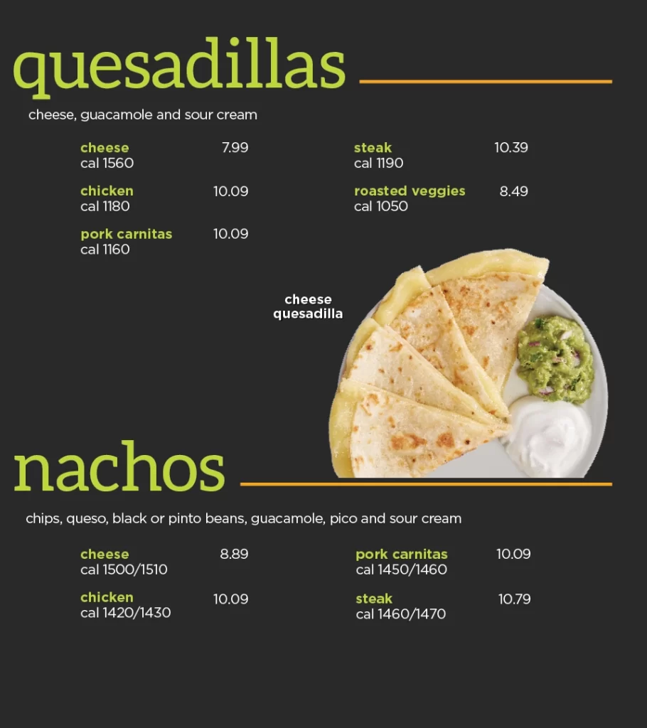 BAJA FRESH TAQUITOS & NACHOS MENU PRICES 2024