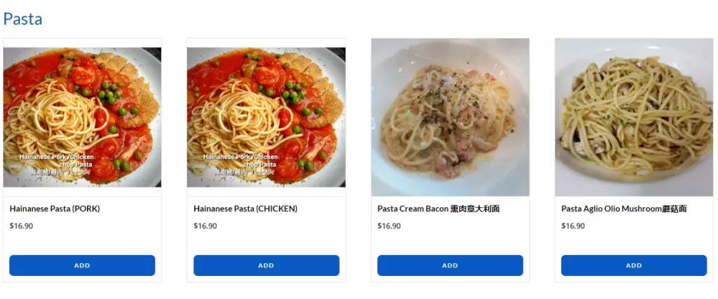 BRITISH HAINAN MENU PASTA PRICES 2024