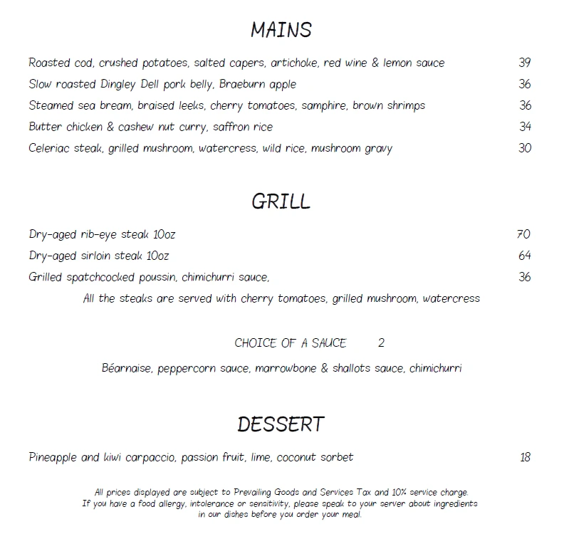 Bread Street Kitchen Gluten Free Menu with Prices 2024