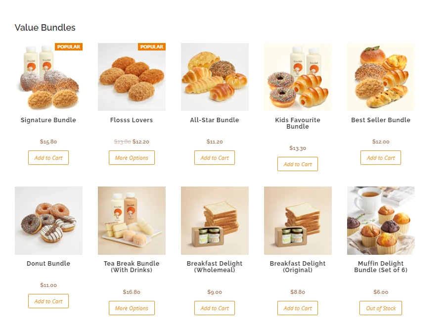 Breadtalk Singapore – Value Bundles Menu 2024