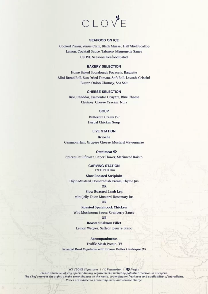 CLOVE LUNCH BUFFET MENU UPDATED2024