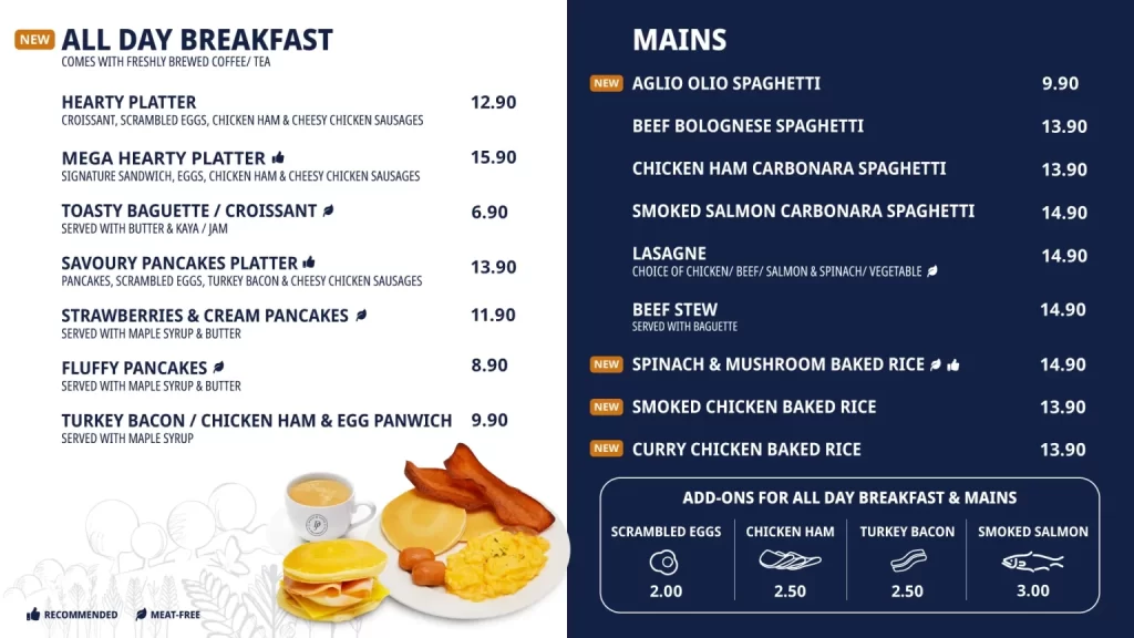 Delifrance Singapore – Mains Menu 2024