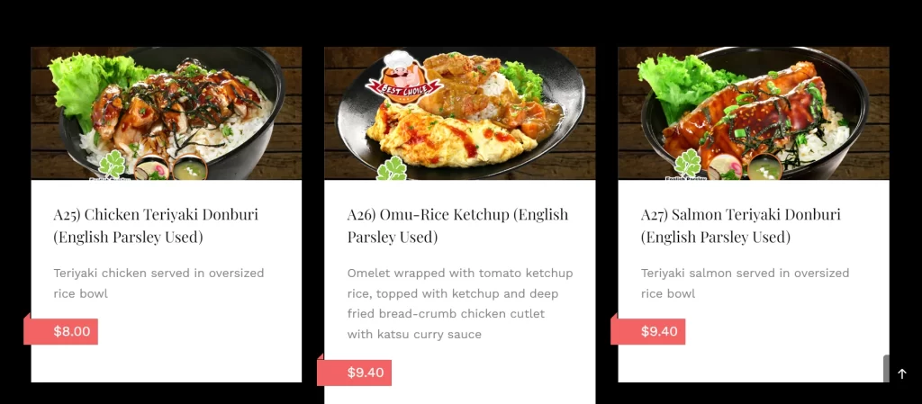 FUSION SPOON JAPANESE MENU PRICES 2024