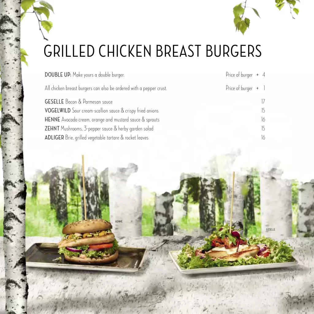 Hans im Glück Chicken Breast Burgers Menu 2024