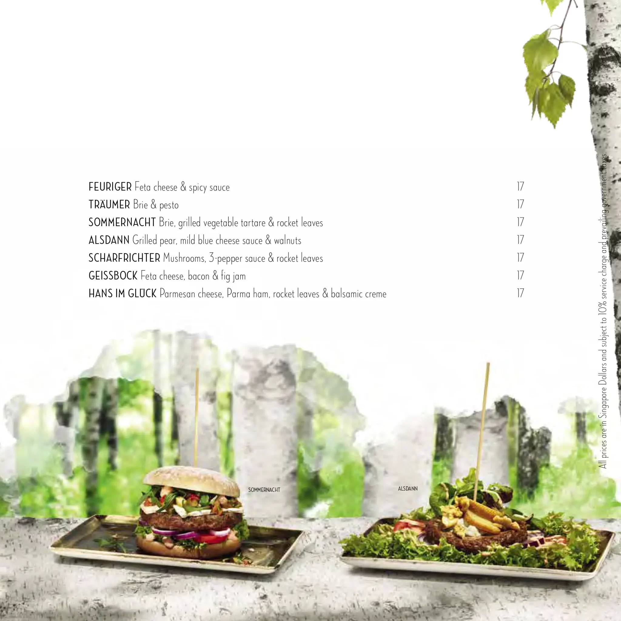 Hans im Glück Juicy Beef Burgers Menu 2024