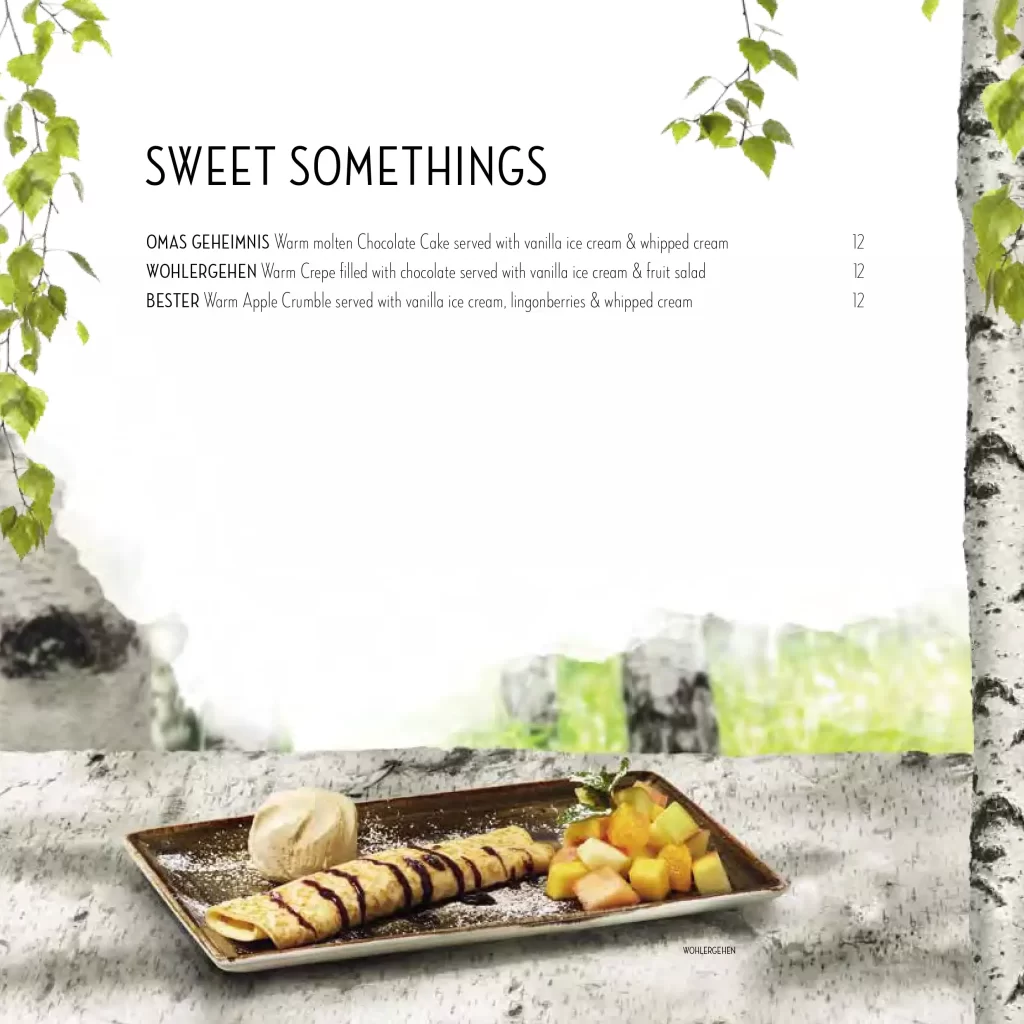 Hans im Glück Sweet Somethings Menu 2024