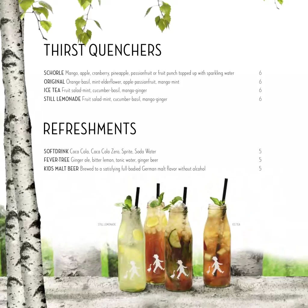 Hans im Glück Thirst Quenchers Menu 2024