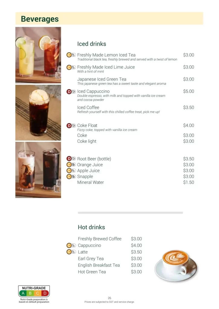 Hot Tomato Beverages Menu 2024