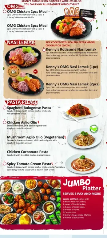 KENNY ROGERS PASTA MENU 2024