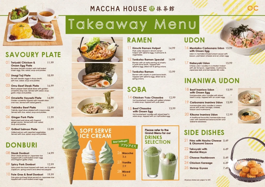 MACCHA HOUSE SAVOURY PLATES MENU 2024