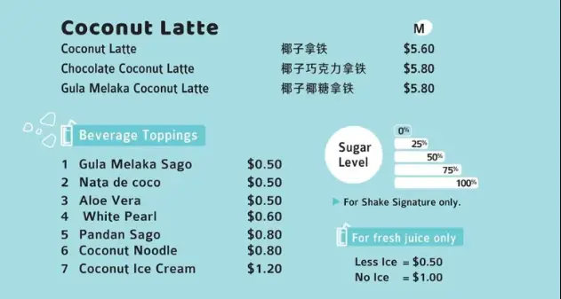 MR COCONUT- COCONUT LATTE MENU 2024