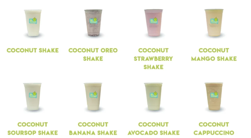 MR COCONUT SIGNATURE SHAKE MENU WITH PRICES 2024