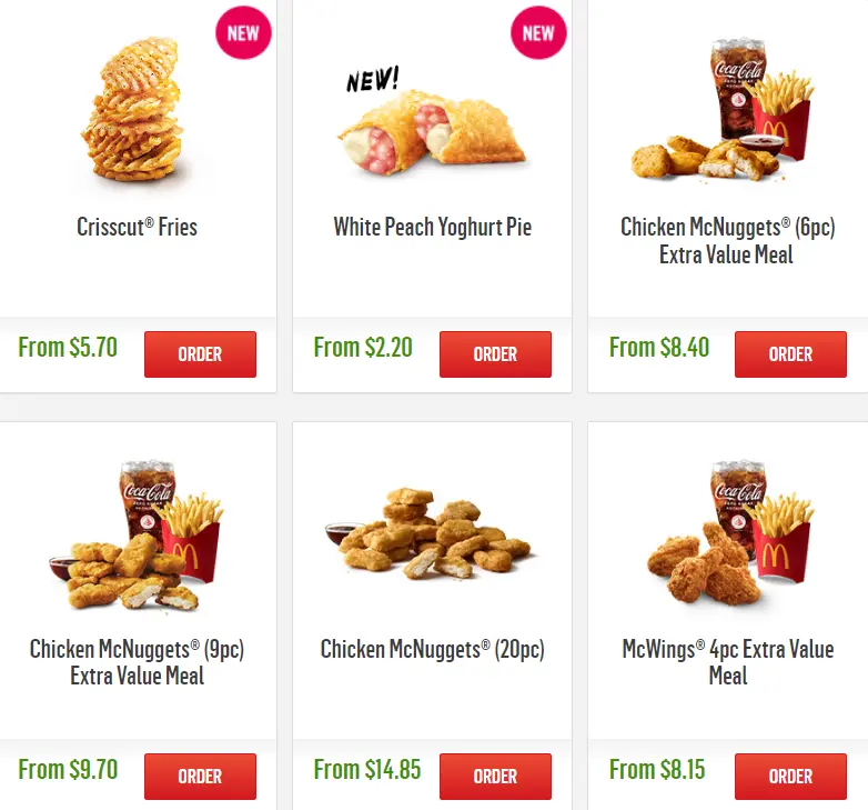 McDonalds Sides Menu Items 2024