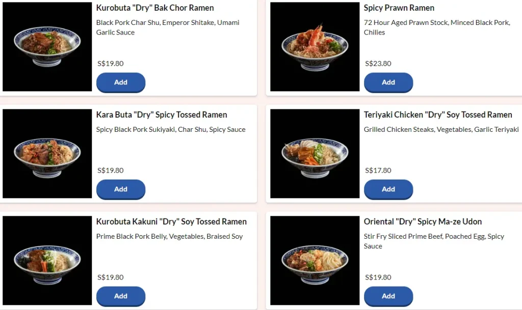 OMOTE NOODLES MENU PRICES 2024