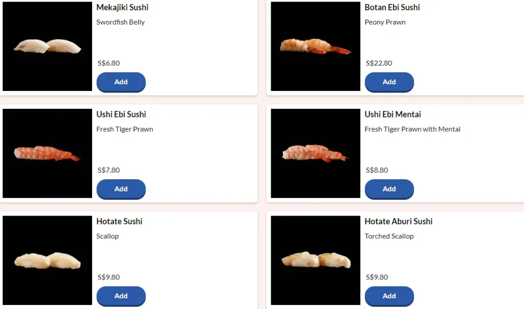 OMOTE SUSHI MENU PRICES 2024