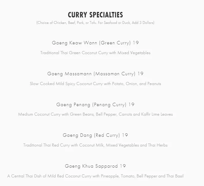 SANOOK KITCHEN CURRY MENU PRICES 2024