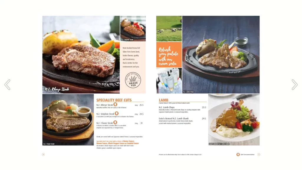 SPECIALITY BEEF CUTS & LAMB MENU 2024