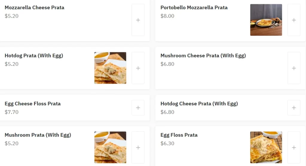 SPRINGLEAF PRATA PLACE SPECIALTY PRATAS MENU PRICES 2024