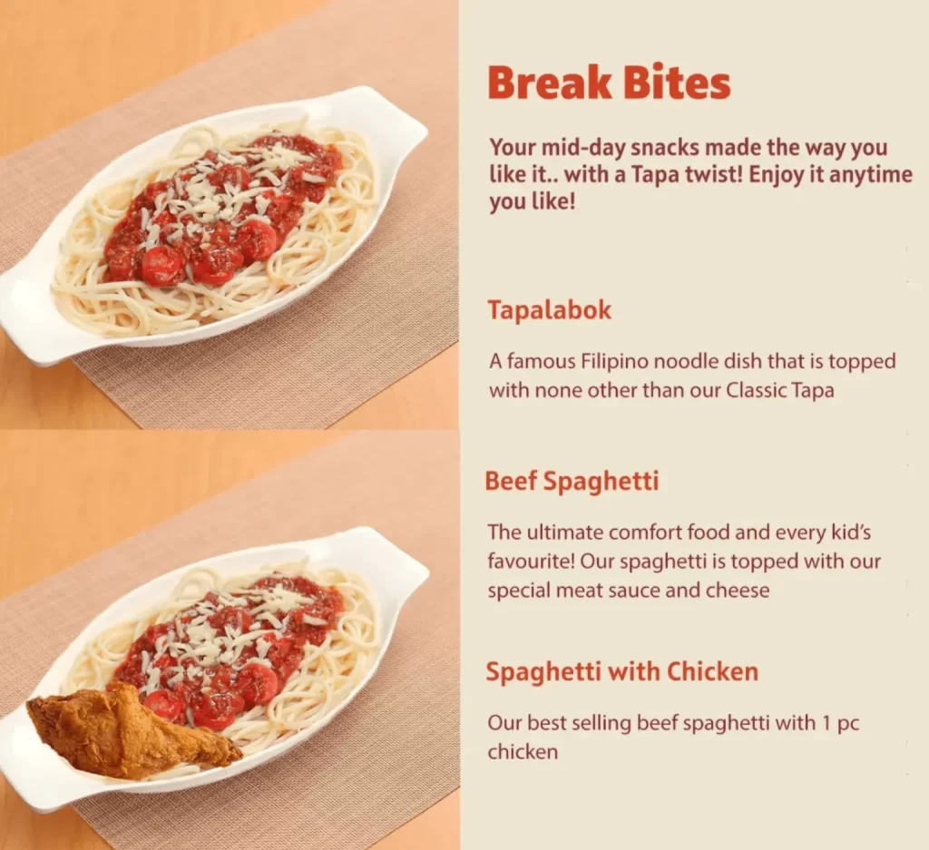 Tapa King Singapore Menu – Break Bites 2024