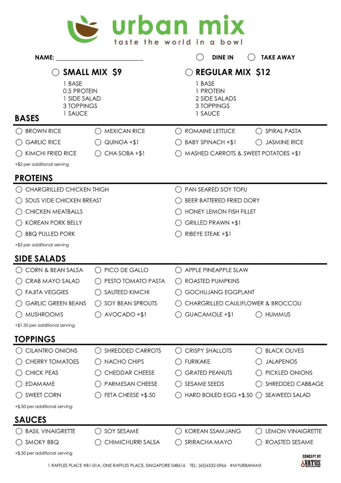 Urban Mix Menu – Menu
2024