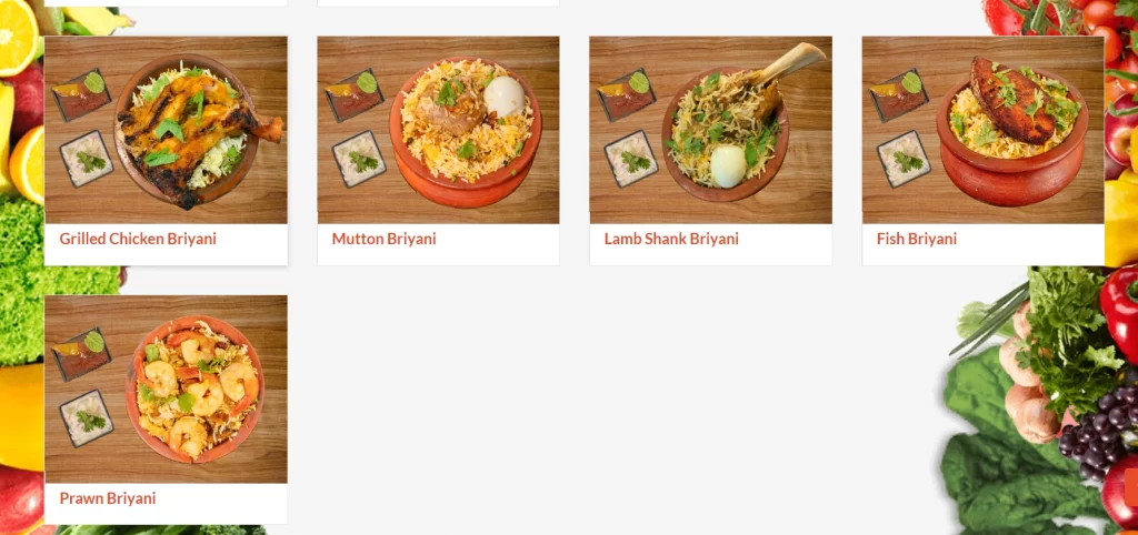 MARMARIS BIRYANI MENU PRICES 2024