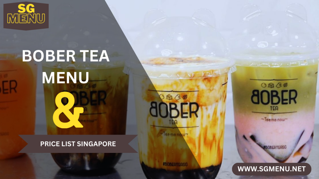 BOBER TEA MENU 