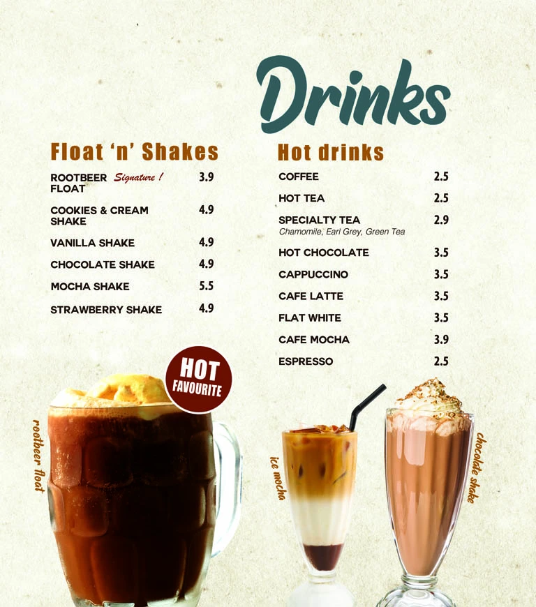 Buddy Hoagies Drinks Menu 2024