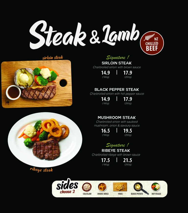 Buddy Hoagies Steak & Lamb Menu 2024