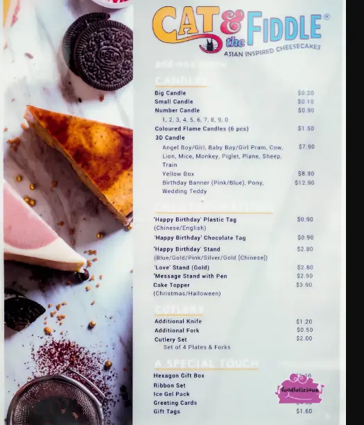 CAT & THE FIDDLE TEA MENU PRICES 2024