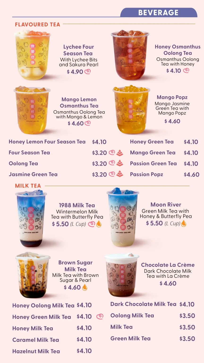 I LOVE TAIMEI BEVERAGES MENU PRICES 2024