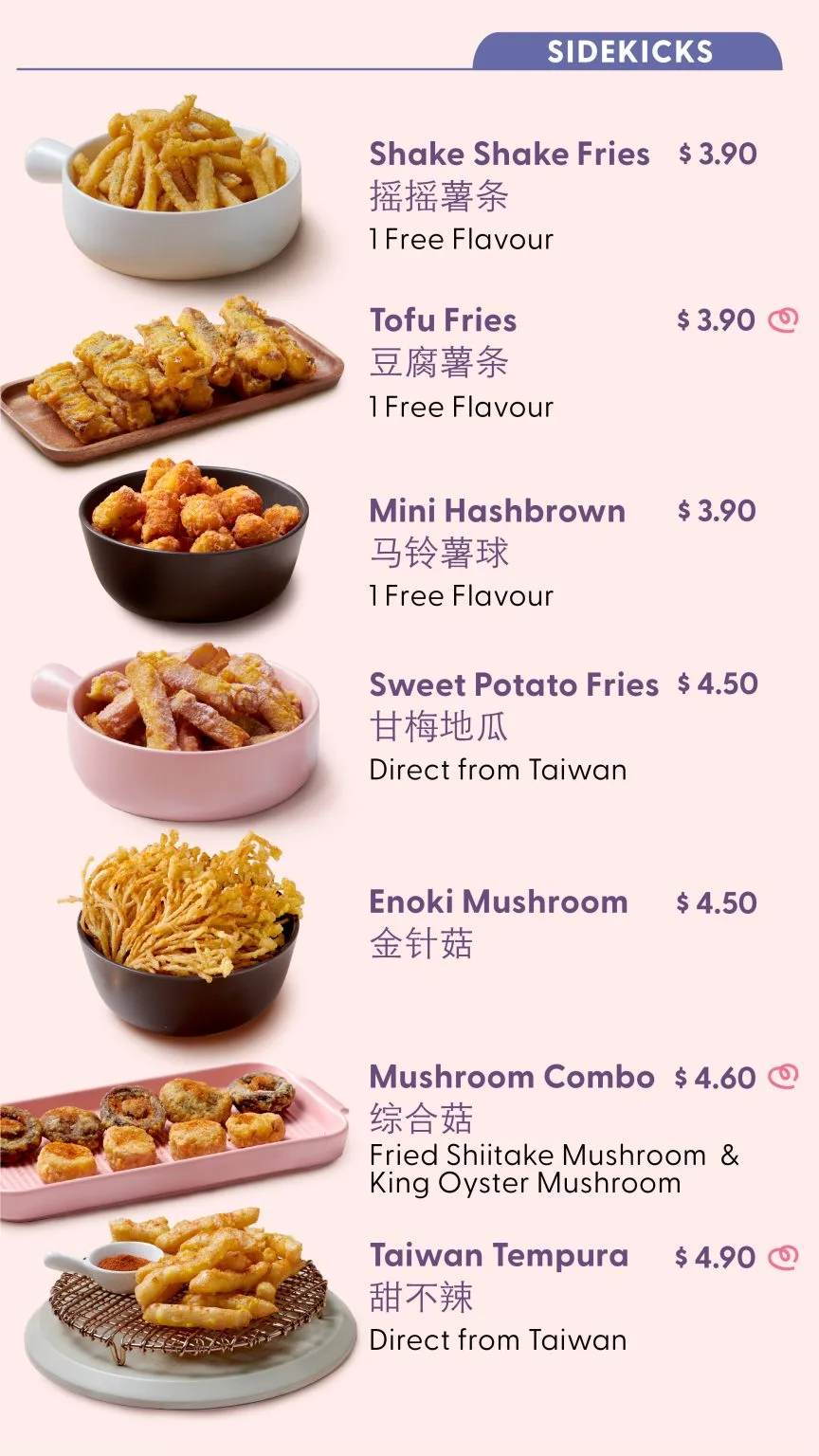 I LOVE TAIMEI SIDEKICKS MENU PRICES 2024