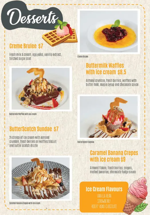 MOLTEN DINERS SINGAPORE DESSERTS MENU PRICE 2024