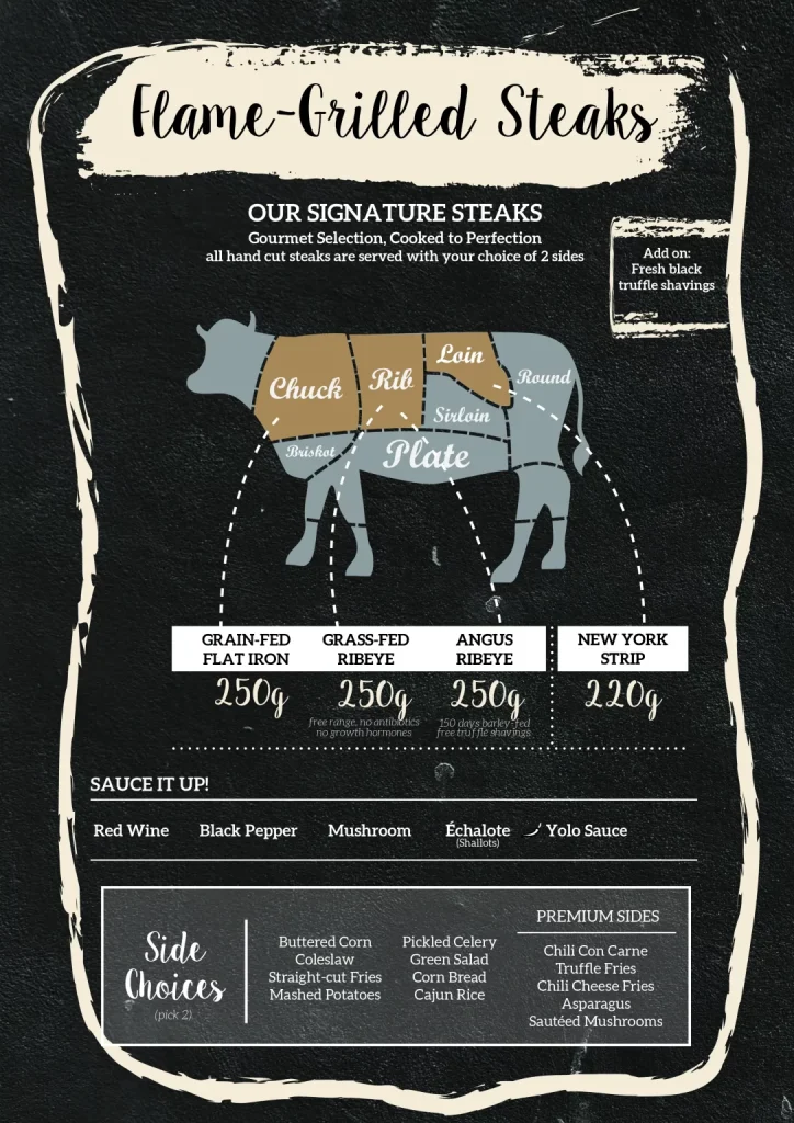 Meat n’ Chill Steaks Menu 2024