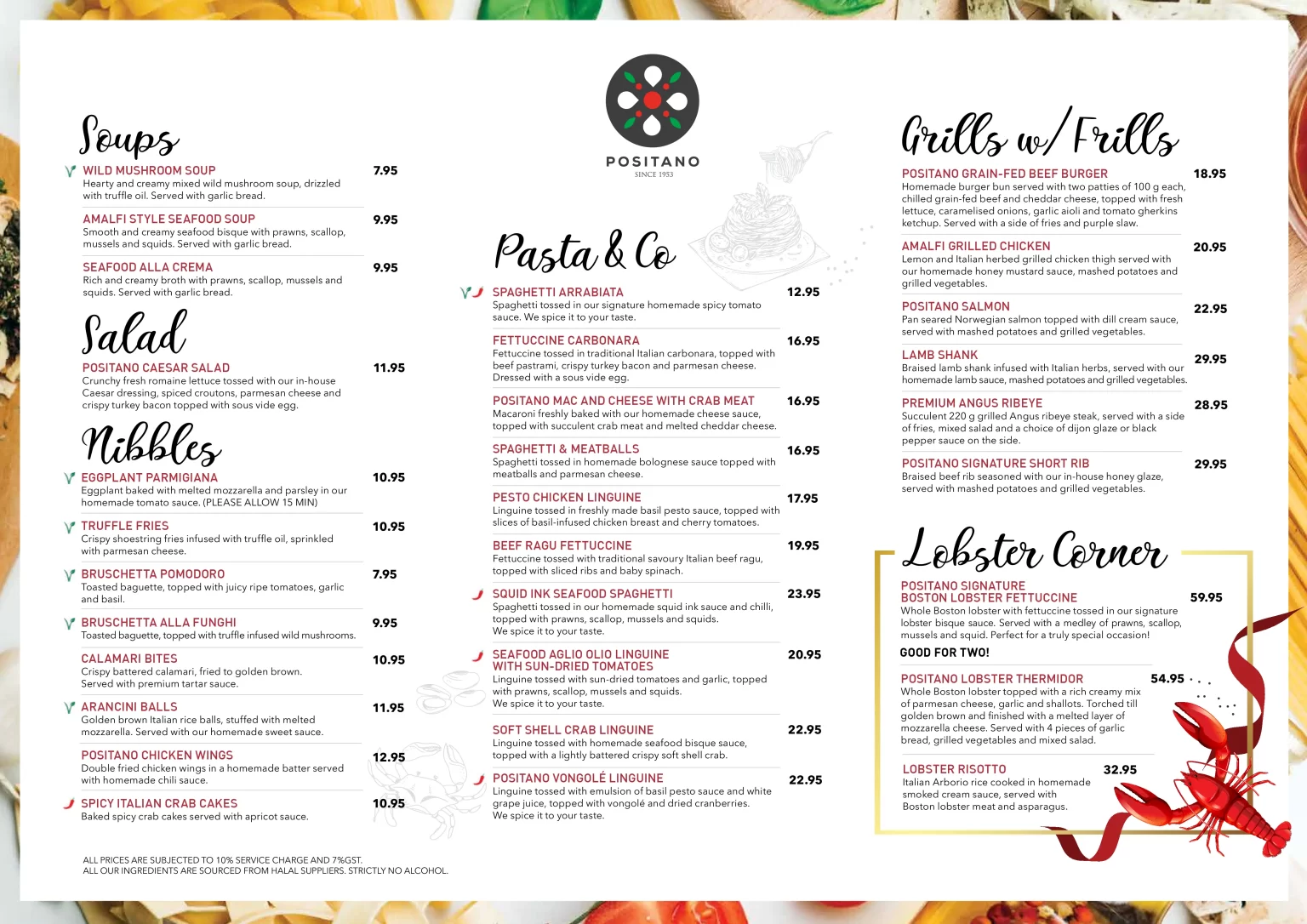 POSITANO RISTO SOUP MENU WITH PRICES 2024