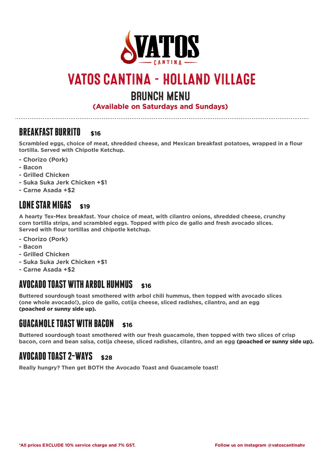 Vatos Urban Tacos Beverages Menu 2024