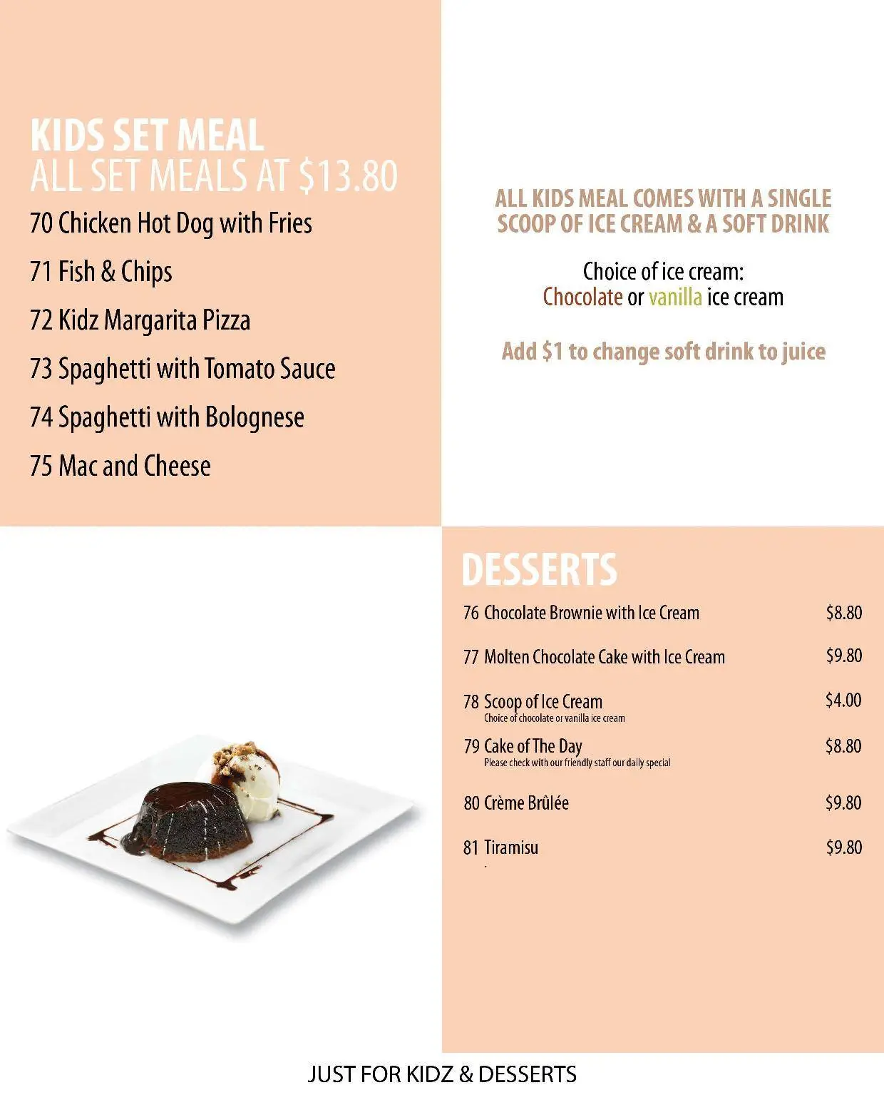 BLOOIE’S ROADHOUSE KIDS MEAL MENU 2024